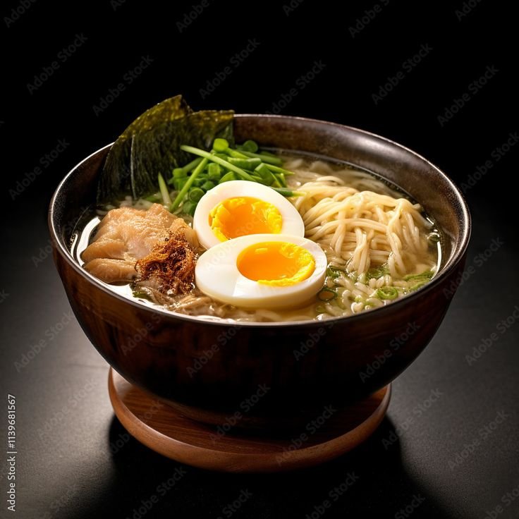 Classic tonkotsu ramen with chashu and egg